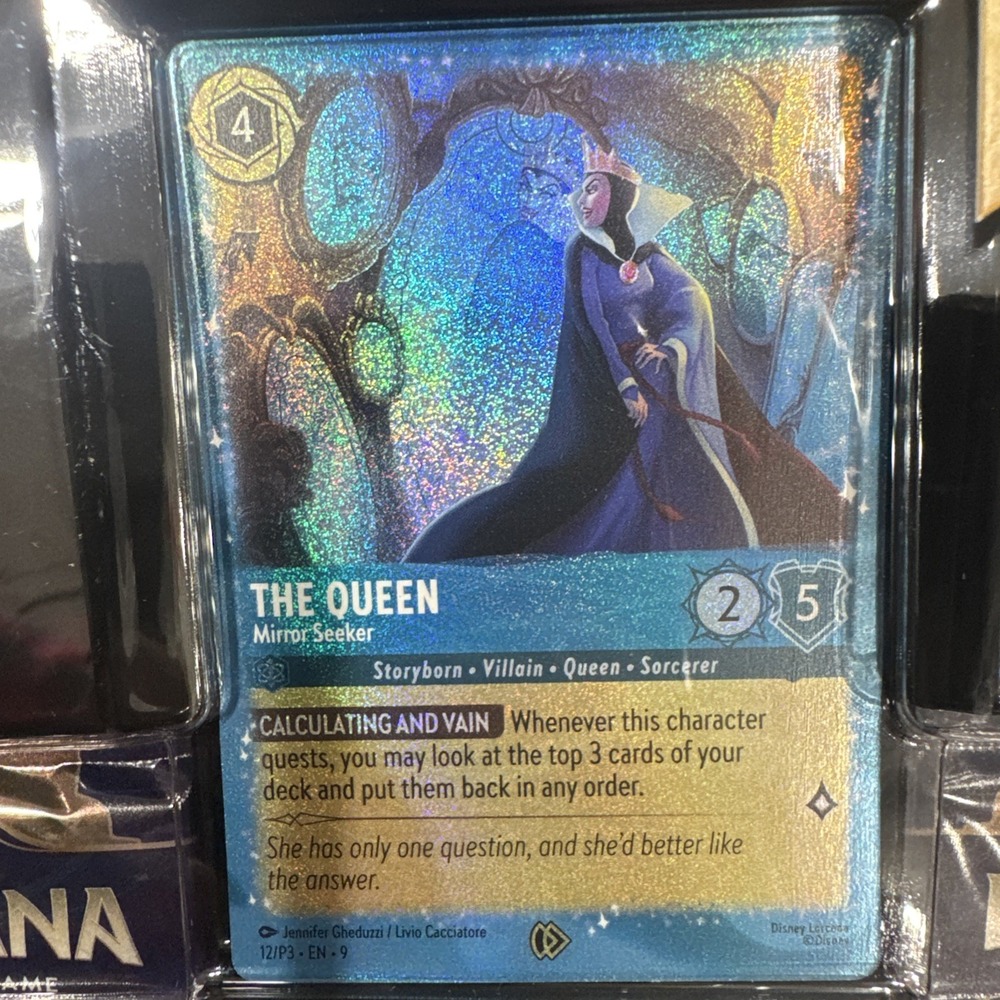 RARE PROMO The Queen Mirror Seeker Glimmer Foil Fabled Disney Lorcana Costco